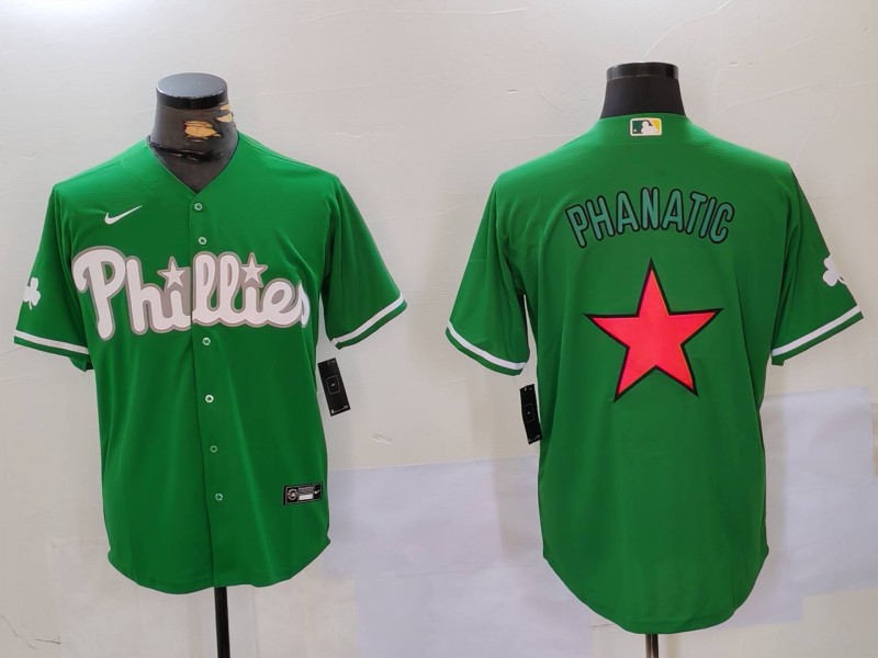 Men Philadelphia Phillies Blank Green Game 2024 Nike MLB Jersey style 9122